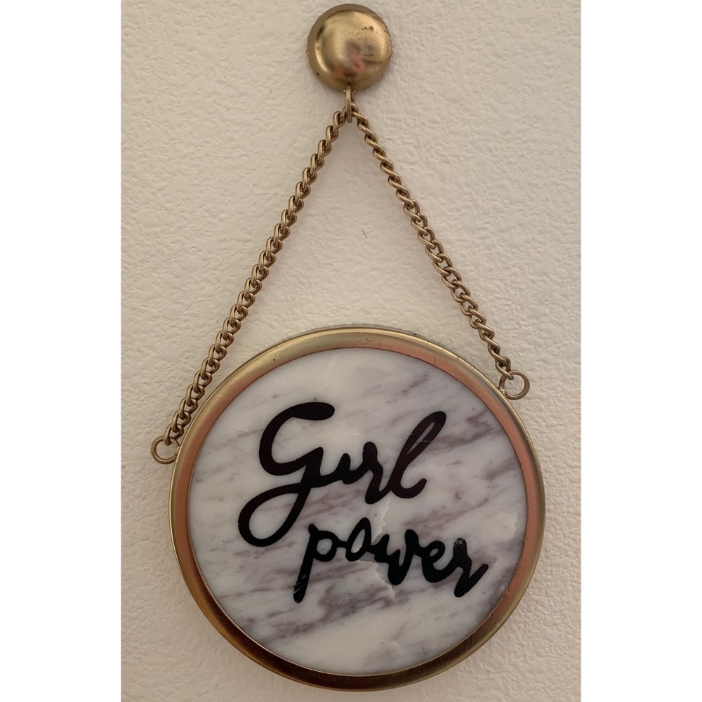 Girl Power Marble Wall Hanging